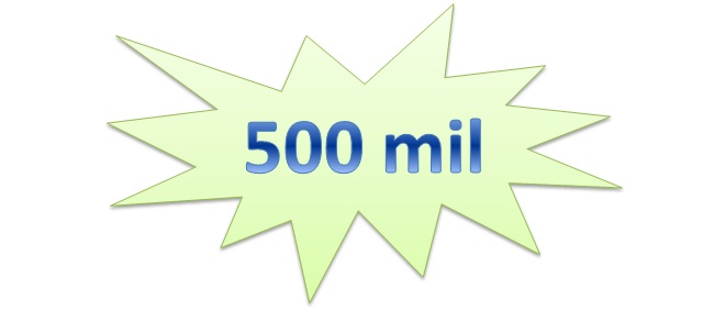 500 mil usurios cadastrados
