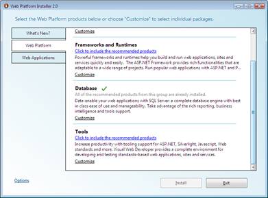 Microsoft Web Platform Installer