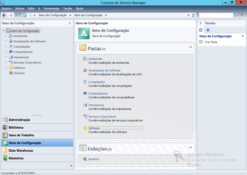 Guia Itens de
Configuração do Service Manager