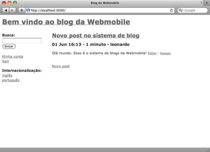 Integrao do usurio terminada