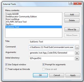Configurando SubSonic no Visual Studio 2008