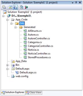 Solution Explorer de nosso projeto.