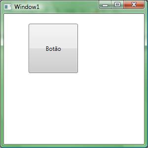 Botão posicionado na tela