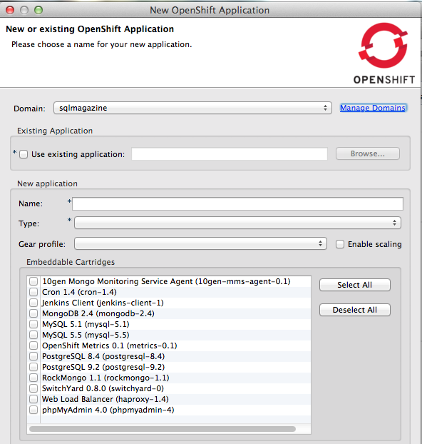 Tela inicial para hospedagem do Web Service