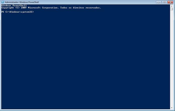 Prompt do Windows PowerShell 2.0