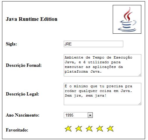 Ficha do JRE (Mano Java Runtime Edition)