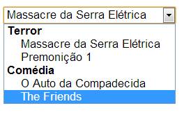 Resultado da Listagem 5 - optgroup
