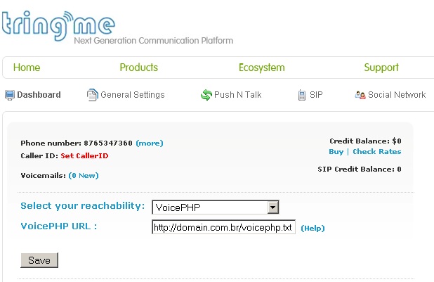 Configurando o VoicePHP
