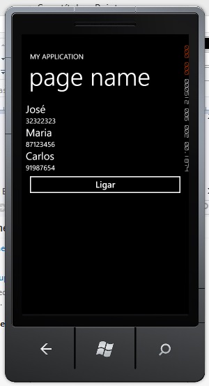 Clientes listados na ListBox