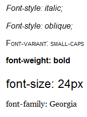 Exemplos de uso da propriedade font