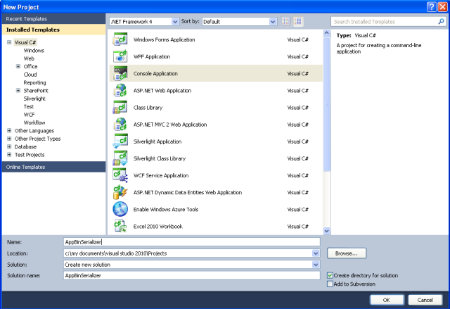 Criando novo projeto