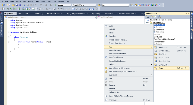 Adicionando nova classe