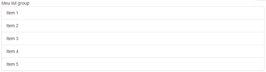 Representao bsica de um list group