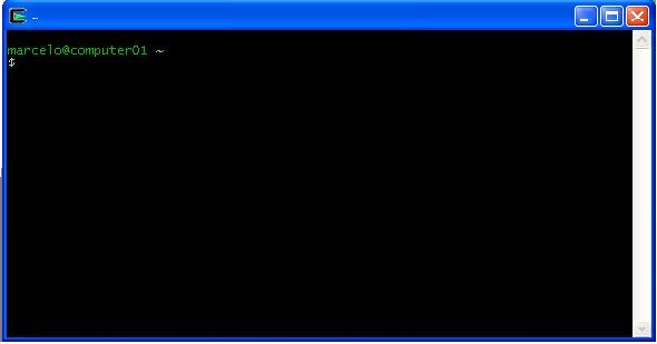 Ambiente inicial do Cygwin