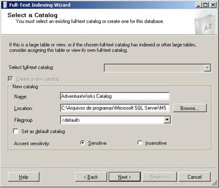 Full-Text Search Cat�logo