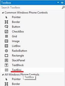 Controle TextBox na Toolbox