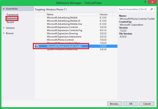 Selecionando a biblioteca