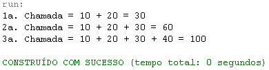 Executando a classe ExemploDois na utilizao de listas de argumentos de comprimento varivel