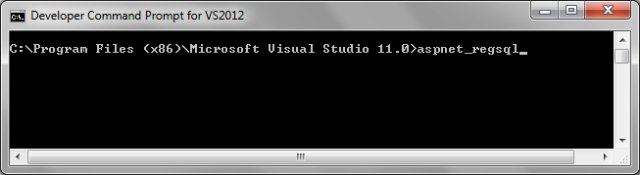 Prompt de comando do Visual Studio 2012