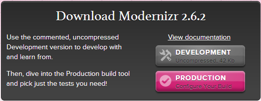 Download Modernizr Development
