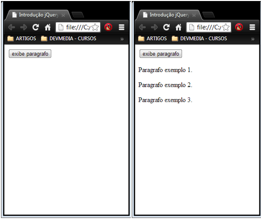 Exemplo Seletor $(classe)