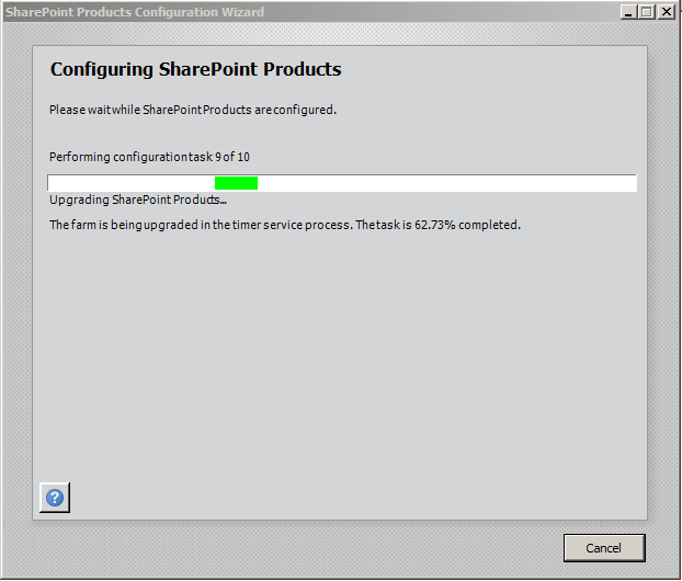 Executando o SharePoint 2010 Products Configuration