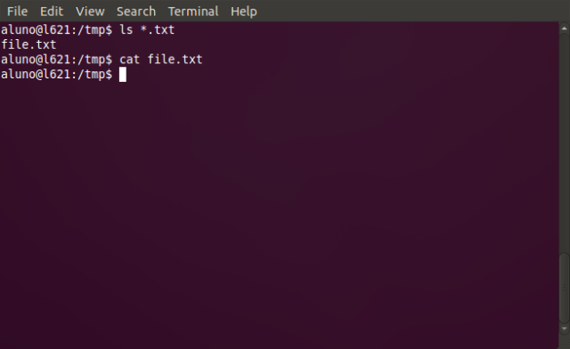 Leitura do arquivo no terminal Linux