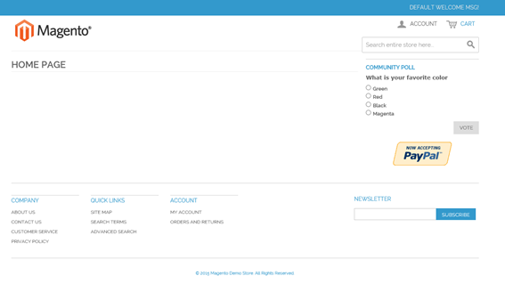 Front-end do Magento