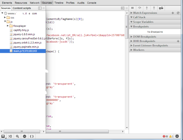 Selecionando Arquivo main.js