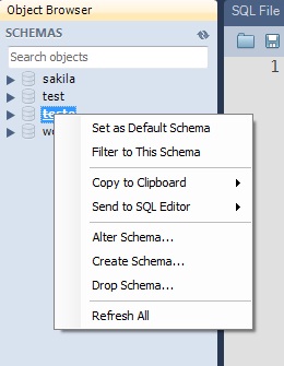 Definindo como banco padrão