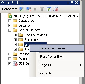 Janela OBJECT EXPLORER no SQL Server Management Studio