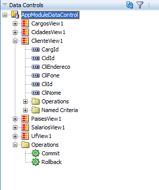 Visualização do Data Controls
