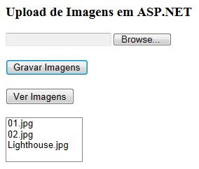 Nome das imagens sendo exibidas no ListBox