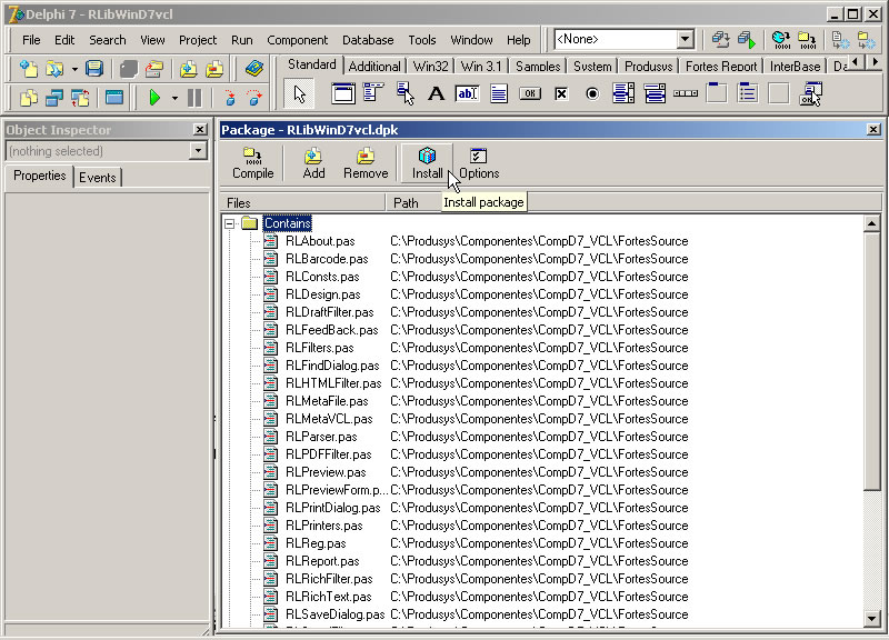 Instalando a package
