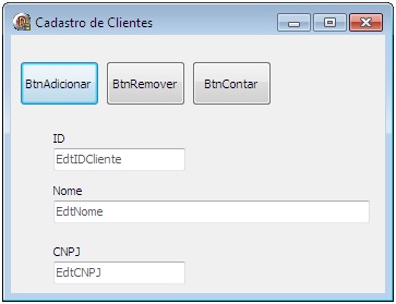 Layout do Formulário de Cliente