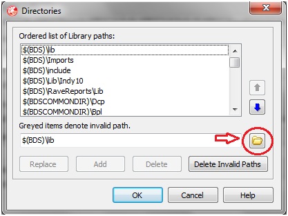 Exibe a janela Directories para informar o caminho at� as units