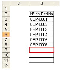 Definição da formatação condicional