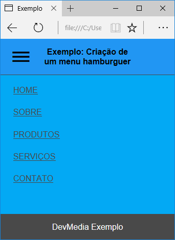 menu hamburguer