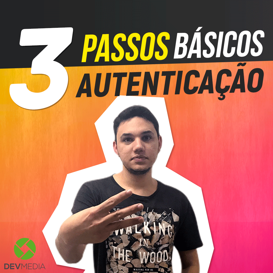 Quais os três passos básicos para autenticação?