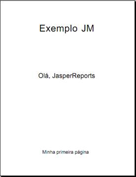 Exemplo de página de relatório
