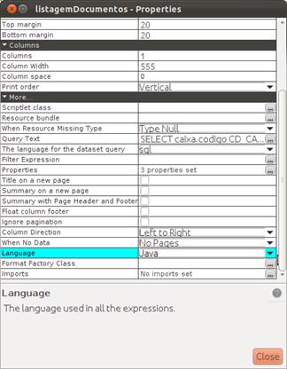 Configurando a linguagem utilizada nas expressões